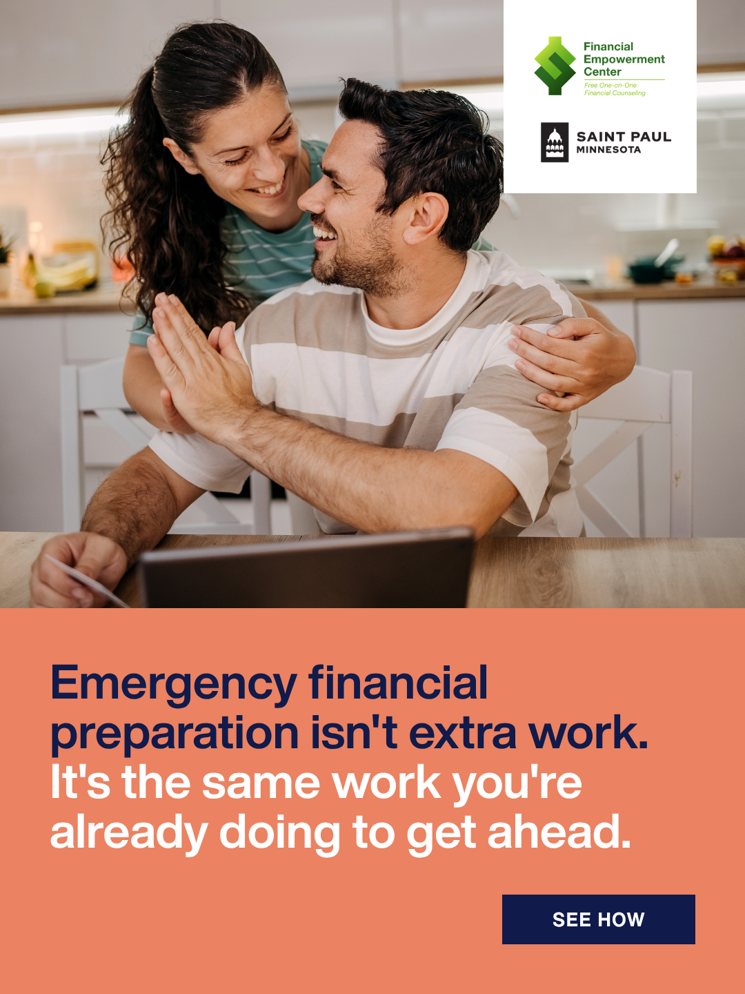 Emergency financial preparation isn't extra work — it's the same work you're already doing to get ahead campaign asset
